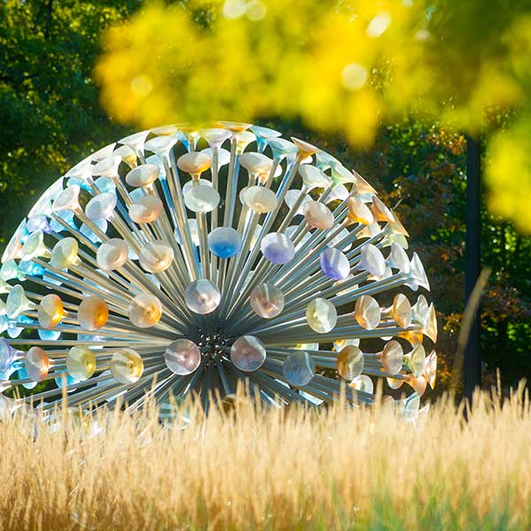 Decorative art sculpture in the grass