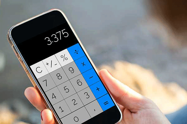 Cell phone calculator application