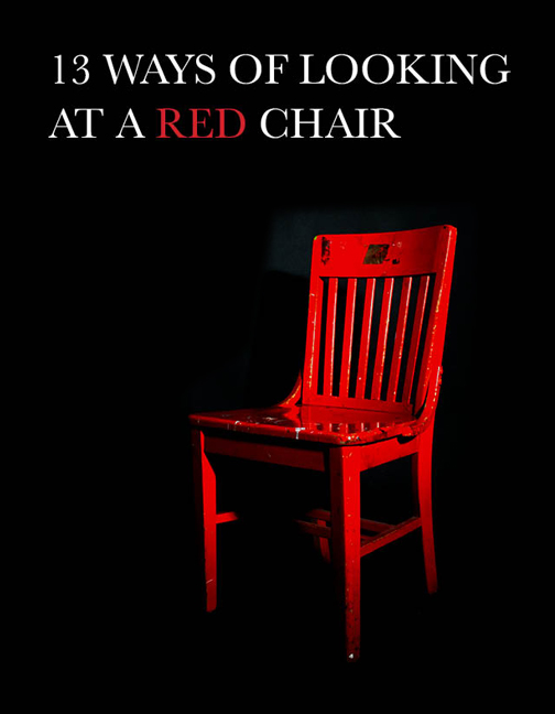 thirteen ways of looking at a red chair exhibition poster