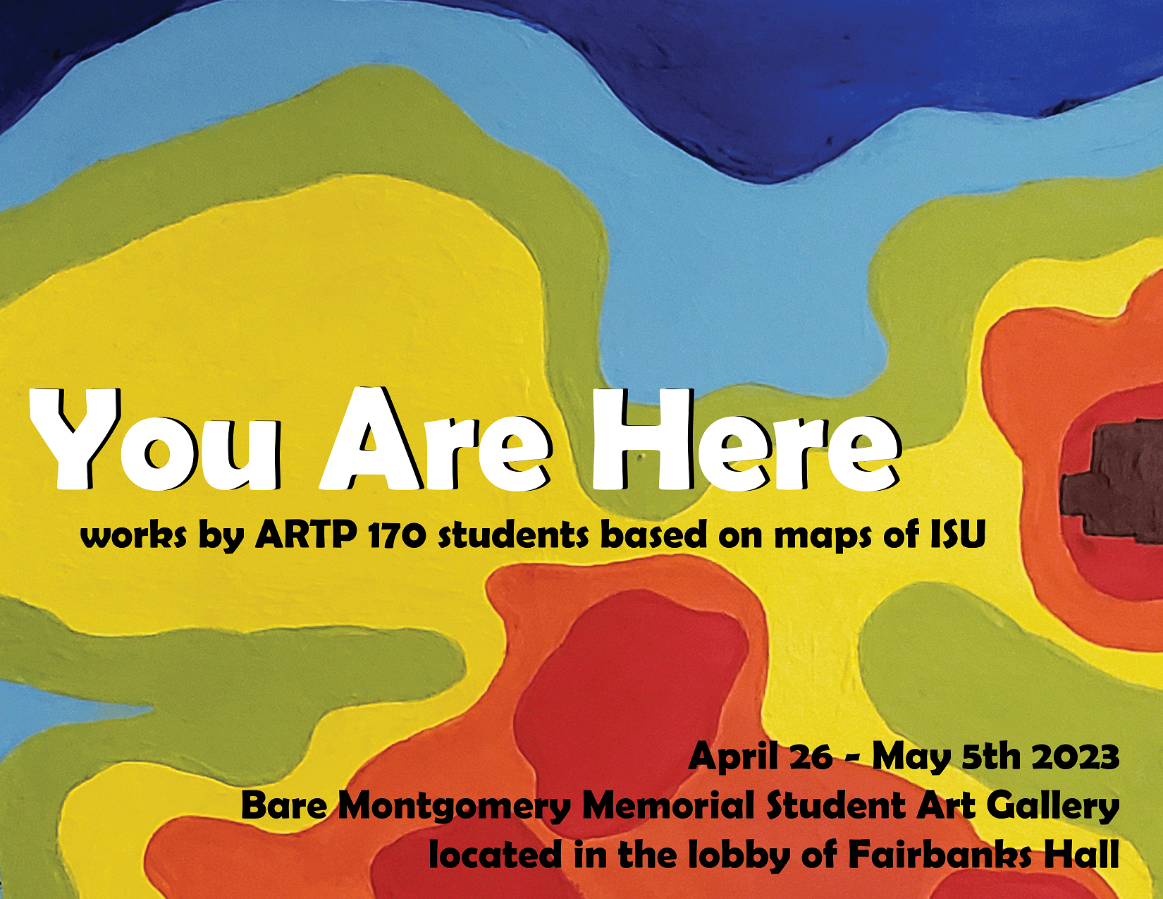 you are here exhibtion poster