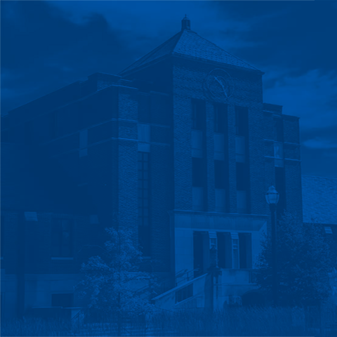 ISU Campus with a Blue Filter