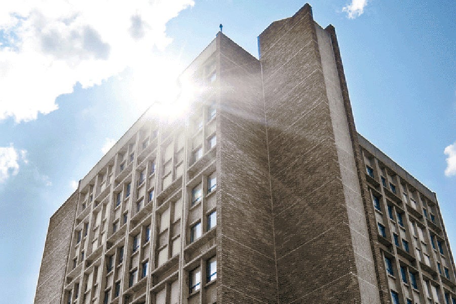 Jones Hall offers returning students a comfortable and well-connected living experience, conveniently located near the north entrance of the Hulman Memorial Student Union. Residents enjoy traditional double rooms, each with a private in-room bathroom, providing both convenience and privacy. Lounges on every residential floor create welcoming spaces for studying, relaxing, and connecting with friends. On the first floor, Jones Hall is home to the Indiana State Esports Lab features high-performance computers