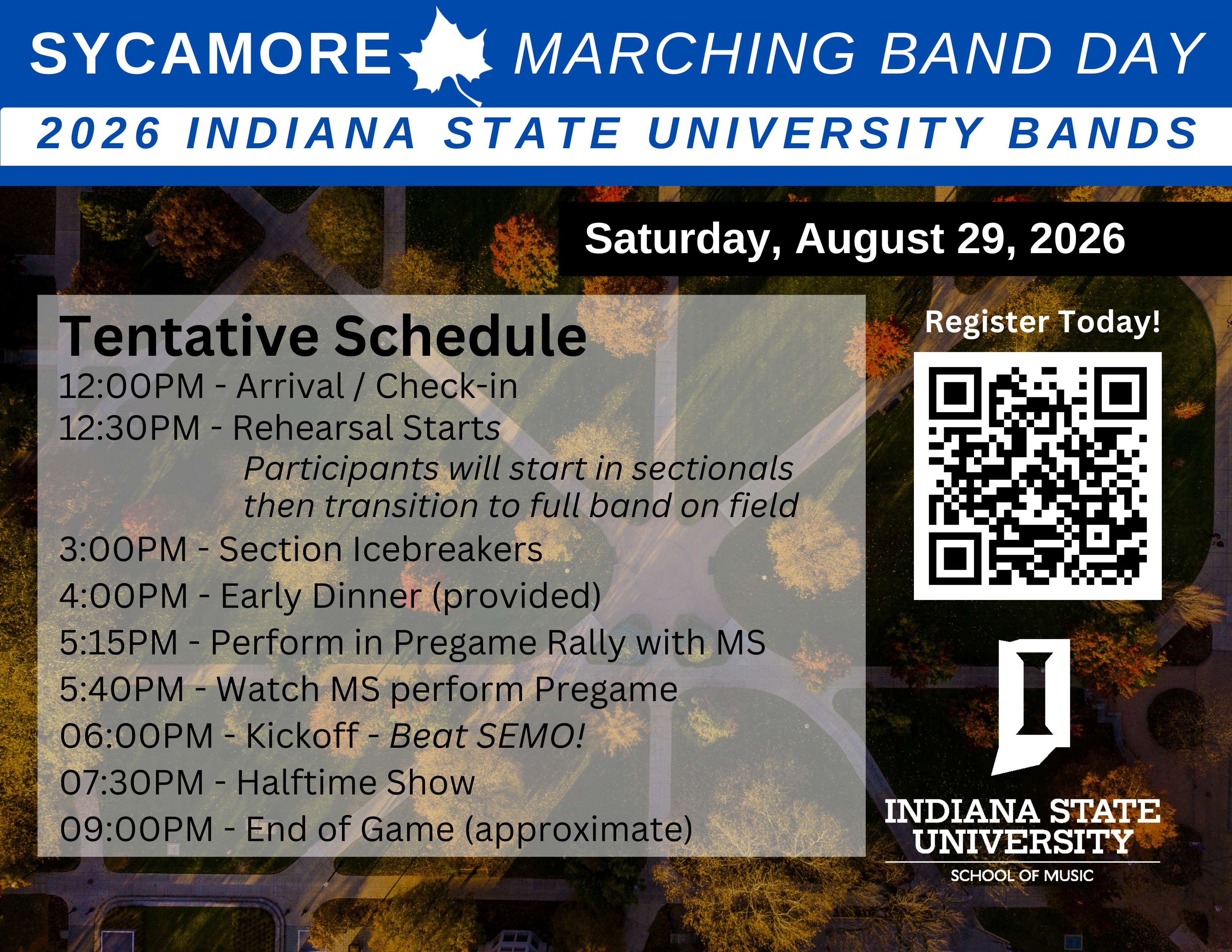 Marching Band Day 2026 Schedule