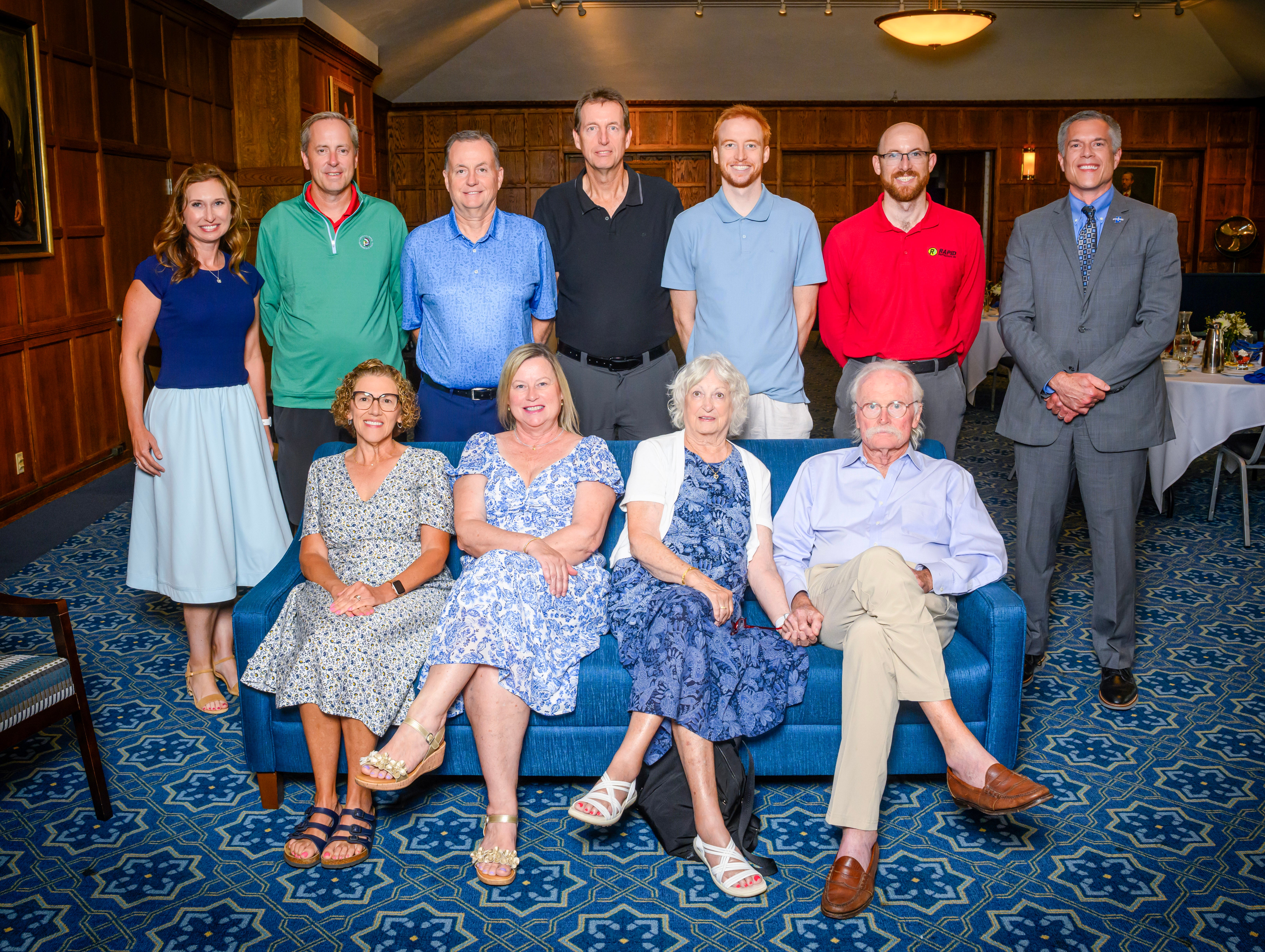 Hosking Family pictured together with President Mike Godard and Vice President of University Advancement Andrea Angel.