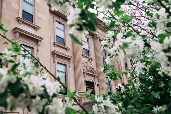 Normal Hall behind flowers