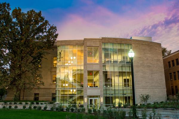 Normal Hall East Face at Sunset