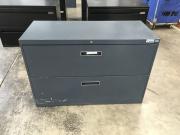 horizontal metal two drawer file cabinet