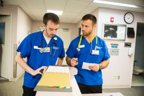 Nursing students in simulation lab at Union Hospital