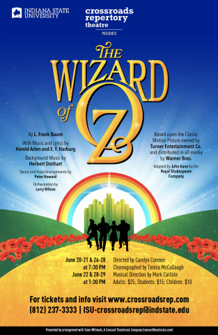 The Wizard of Oz event poster for the Crossroads theater. 