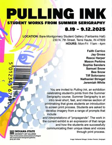 Bare-Montgomery Art Gallery Pulling Ink Poster